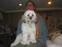         "Flash", a
Brindle Male Cockapoo